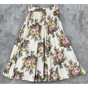 Vintage Skirt Womens 8 Floral Cottage‎ Prairie Romantic Modest Flowy Feminine